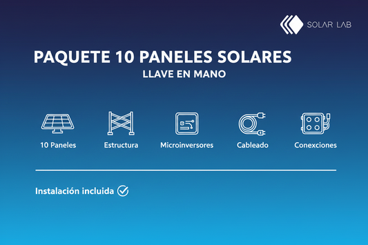Paquete 10 Paneles Solares Llave en Mano